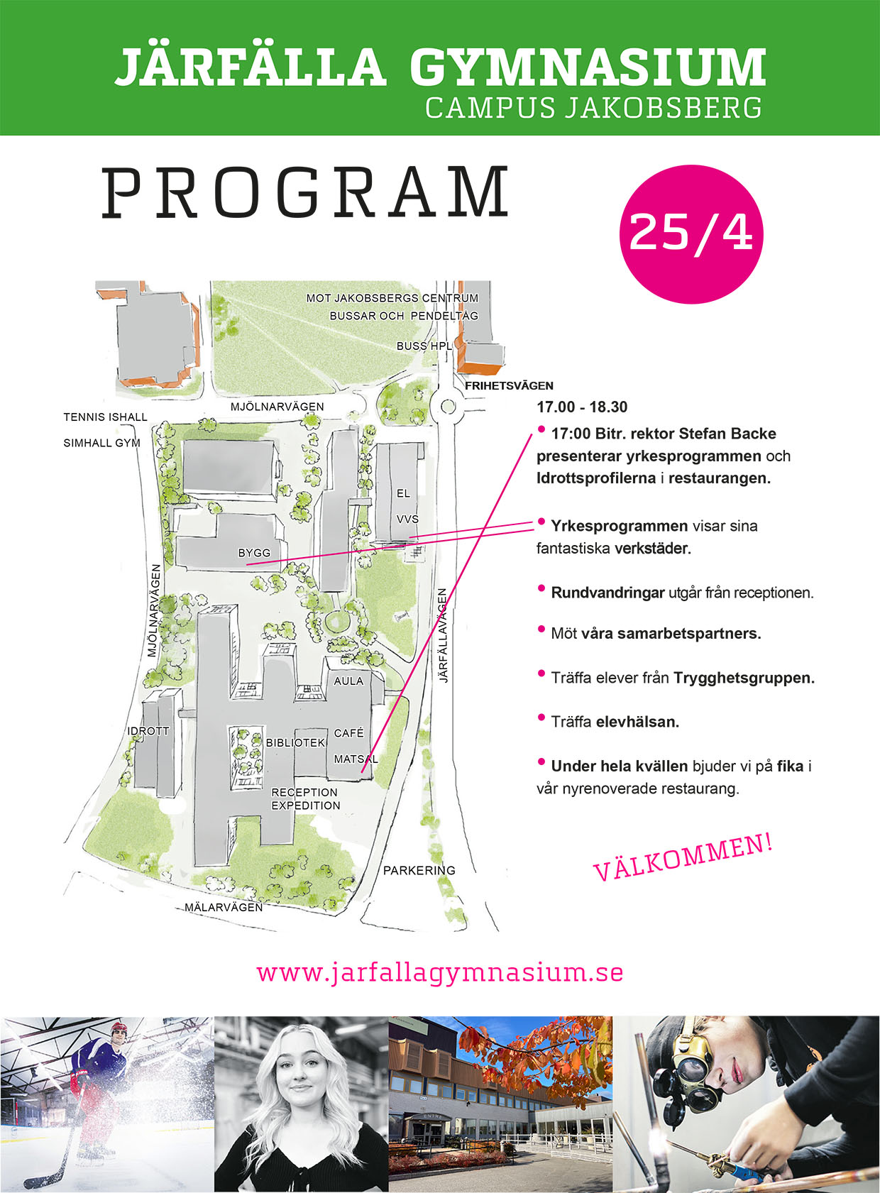 Program för öppet hus i Jakobsberg