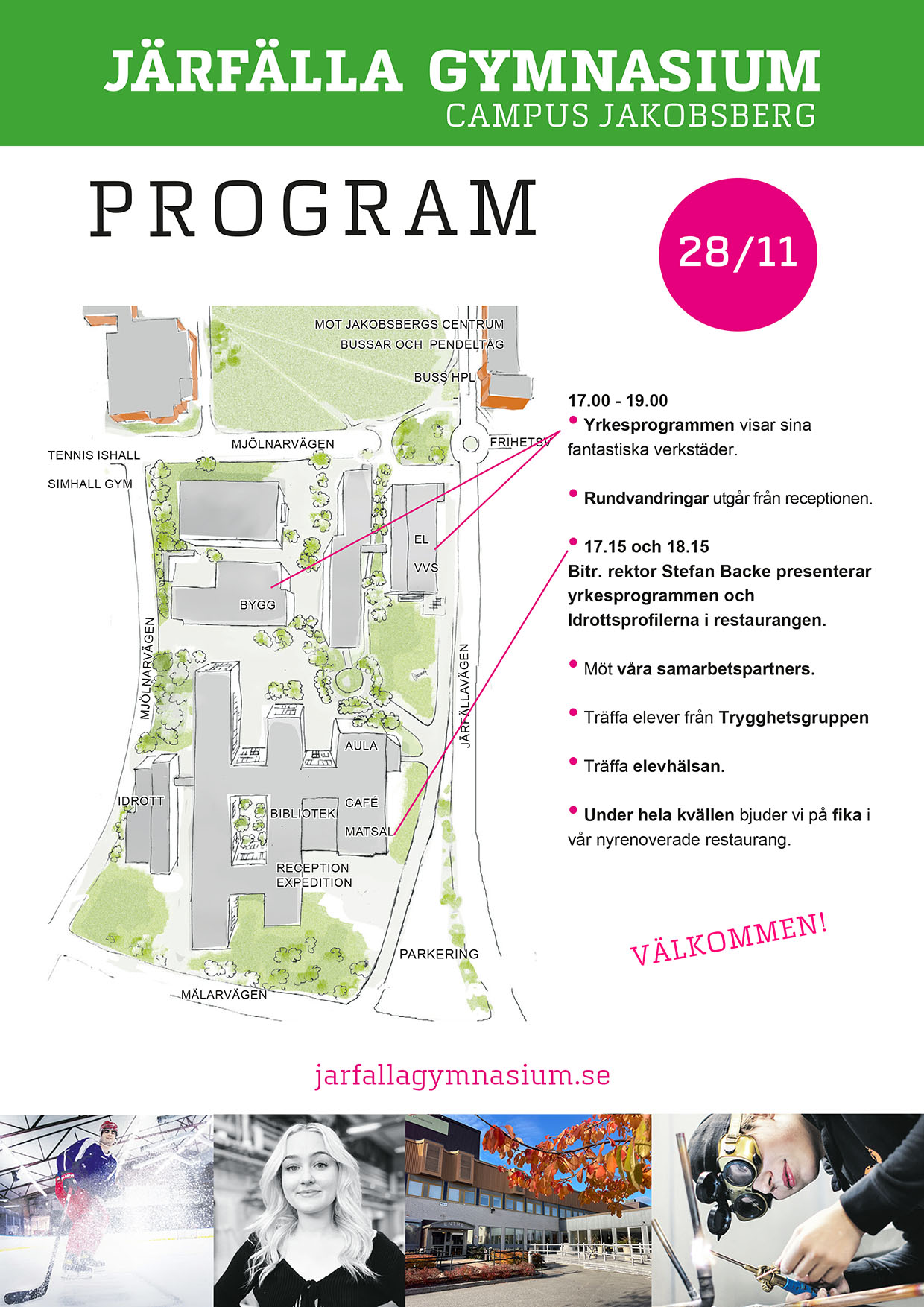 Program för öppet hus i Jakobsberg
